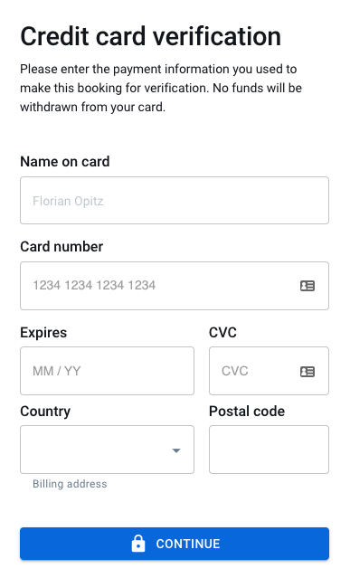Security Deposit Screen | Autohost Docs